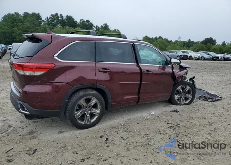 2018 Toyota Highlander Limited z USA, uszkodzony, nr VIN 5TDDZRFH1JS827805